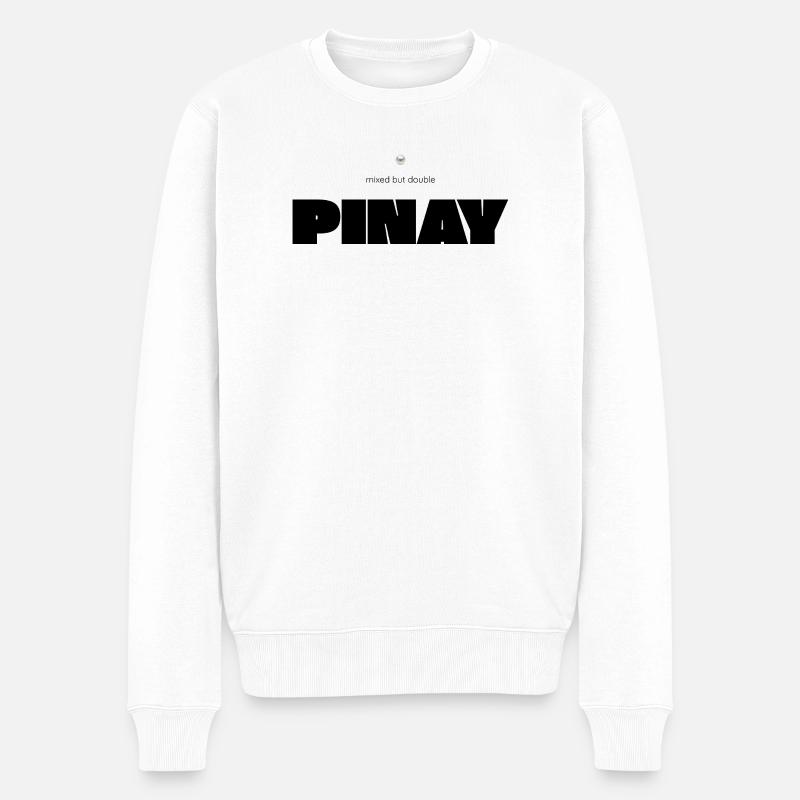 Mixed but Double – Pinay Diversity Statement - Männer Premium Bio Pullover - Weiß