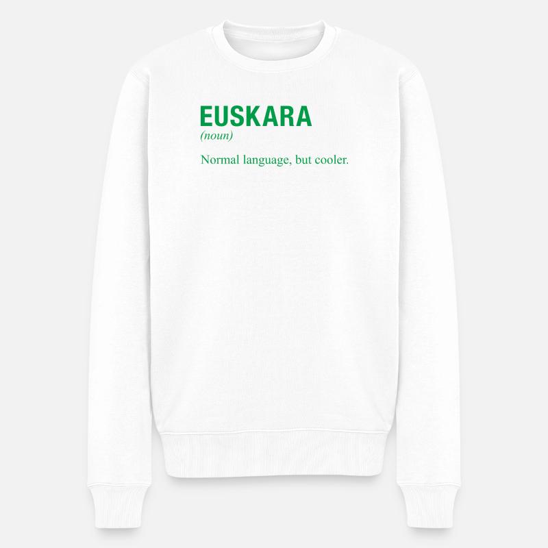 Basque language  - Männer Premium Bio Pullover - Weiß