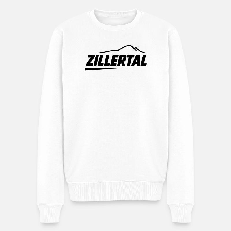 Zillertal - Souvenir Design - Pull Premium bio Homme - blanc