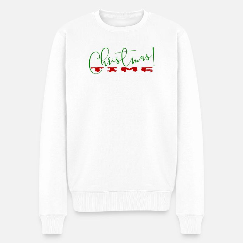 Christmas Time - Männer Premium Bio Pullover - Weiß