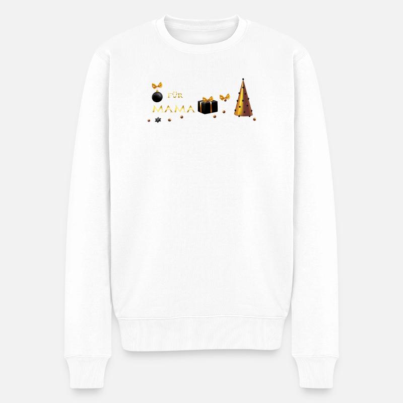 Weihnachtsgeschenk für Mama  - Männer Premium Bio Pullover - Weiß
