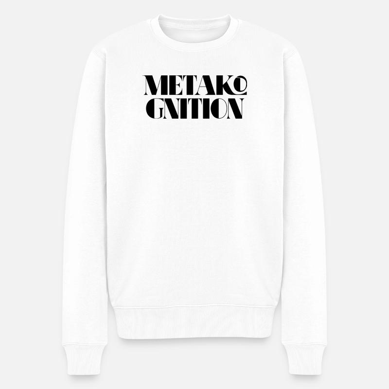 MetaKognition  - Männer Premium Bio Pullover - Weiß