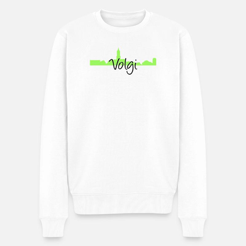 Volkach | Volgi | Mainschleife - Männer Premium Bio Pullover - Weiß
