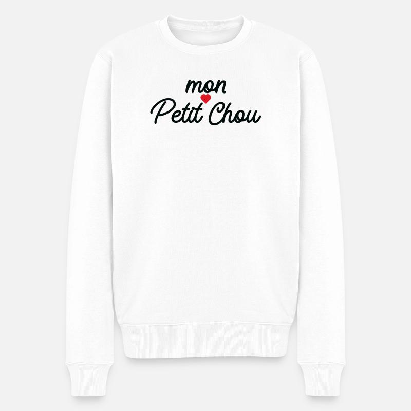 Mon Petit Chou Script Coeur - Pull Premium bio Homme - blanc