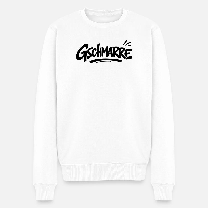Gschmarre - Männer Premium Bio Pullover - Weiß