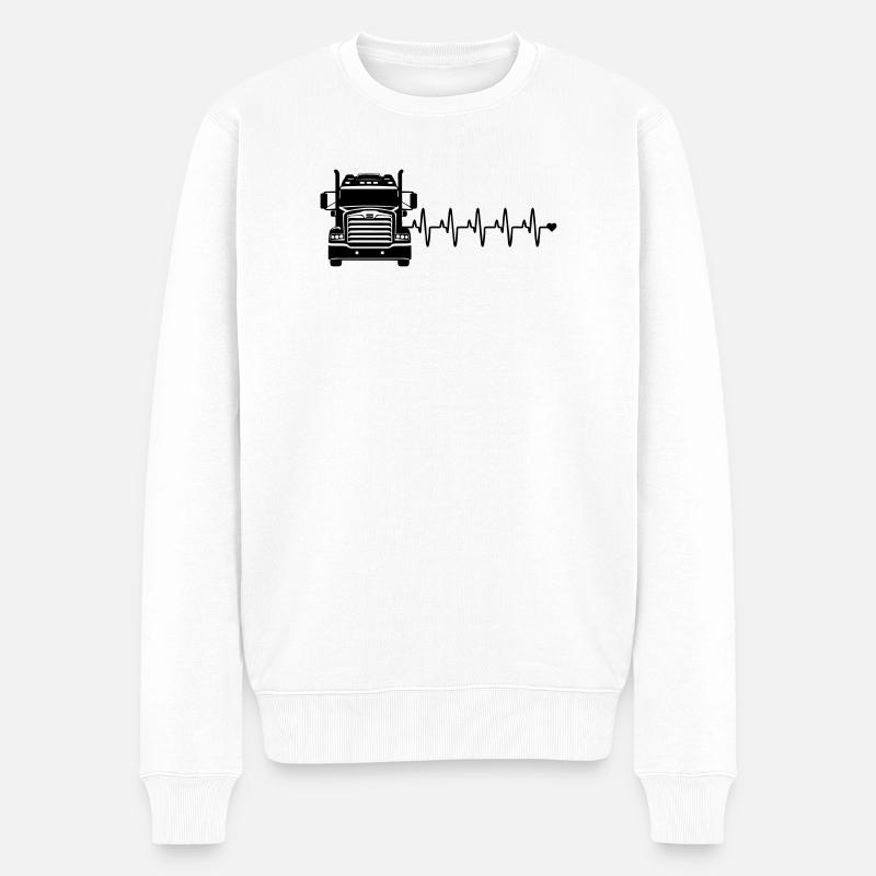 Cœur de Camion - Pull Premium bio Homme - blanc