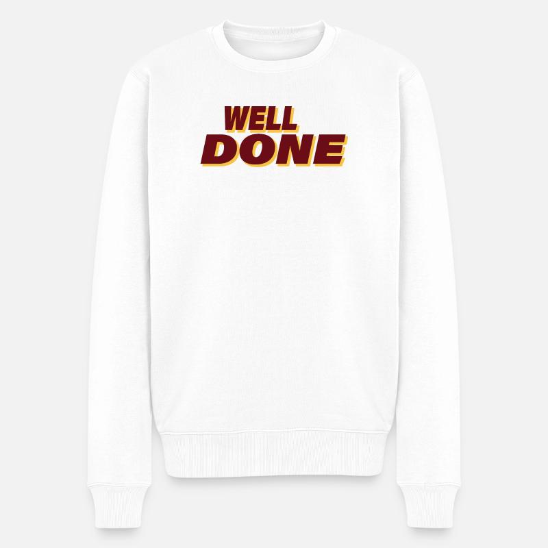 BRAVO - Pull Premium bio Homme - blanc