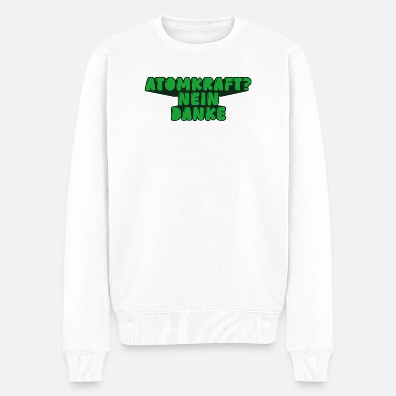 Atomkraft? Nein danke - Männer Premium Bio Pullover - Weiß