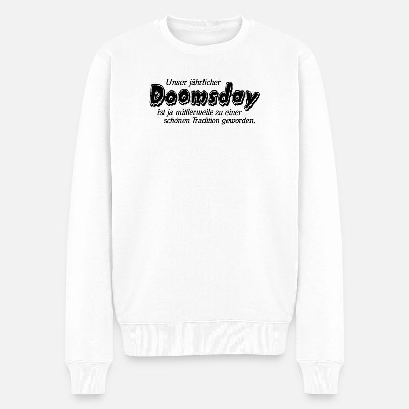 Doomsday - Männer Premium Bio Pullover - Weiß