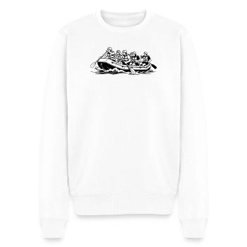 Rafting - Männer Premium Bio Pullover - Weiß - Vorne - Thijin (182cm)