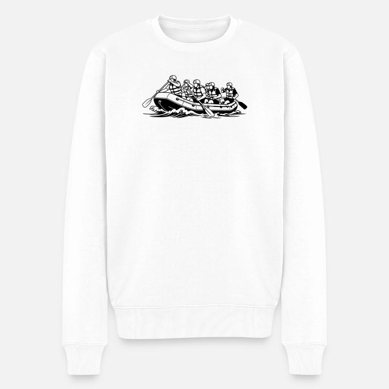 rafting - Men's Premium Organic Jumper - white