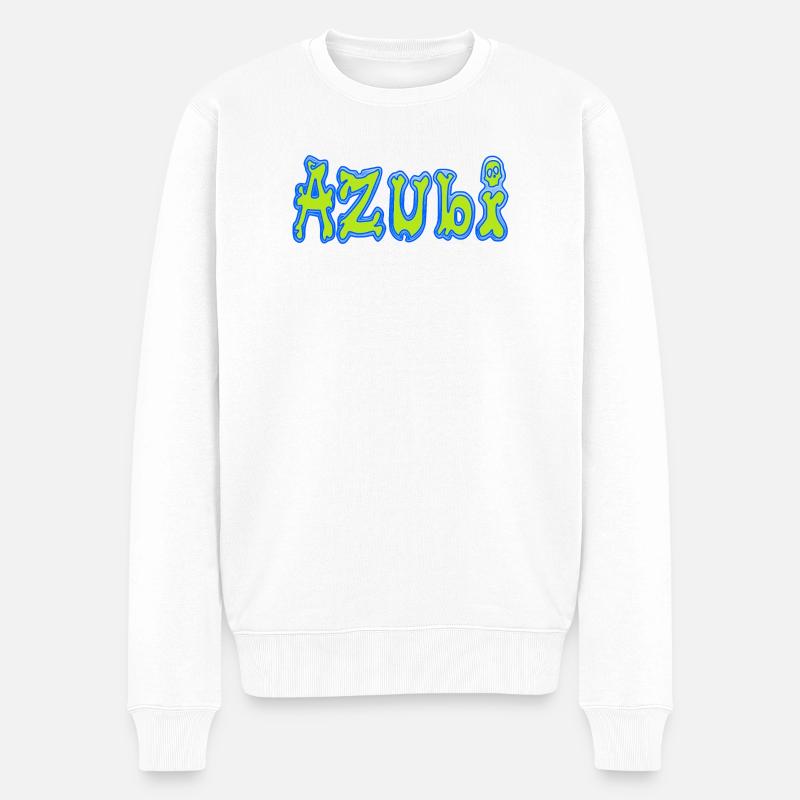 Azubi - Männer Premium Bio Pullover - Weiß