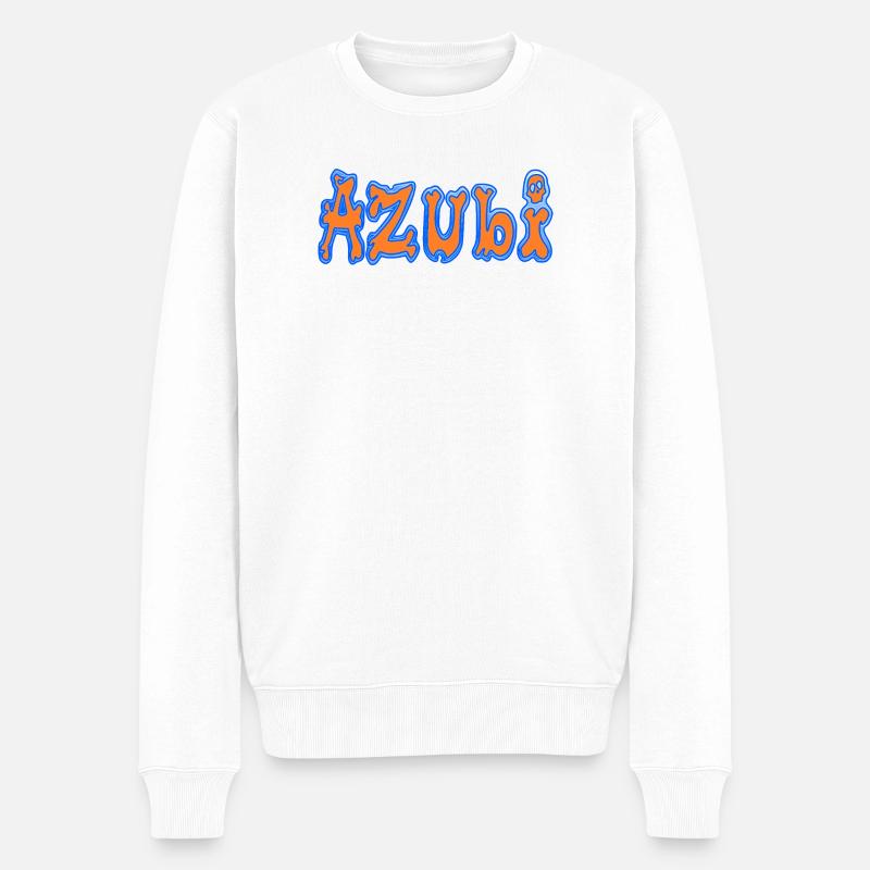 Azubi - Männer Premium Bio Pullover - Weiß