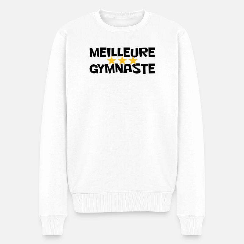 Beste Turnerin - Männer Premium Bio Pullover - Weiß