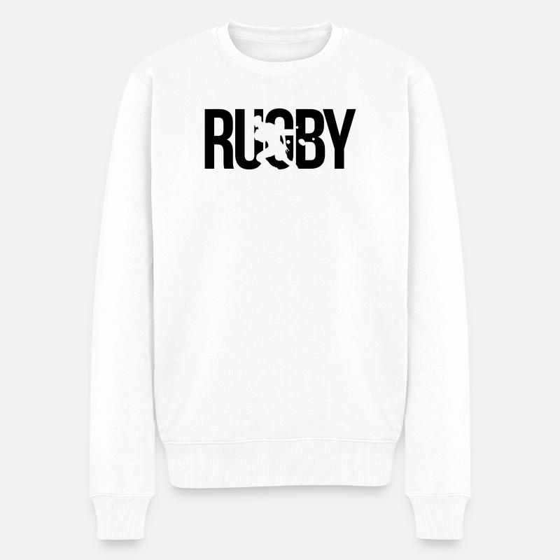 rugby - Männer Premium Bio Pullover - Weiß