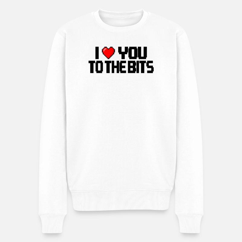 Je t’aime jusqu’aux bouts - Pull Premium bio Homme - blanc