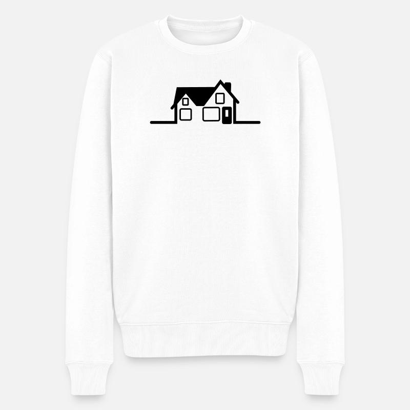 Logo des Hauses - Männer Premium Bio Pullover - Weiß