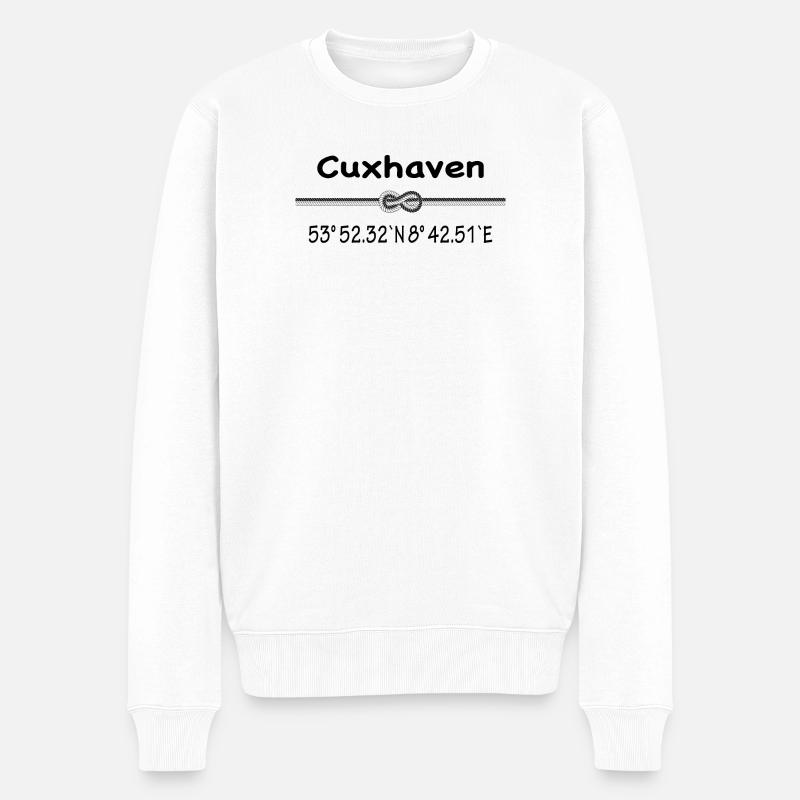 Cuxhaven - Männer Premium Bio Pullover - Weiß