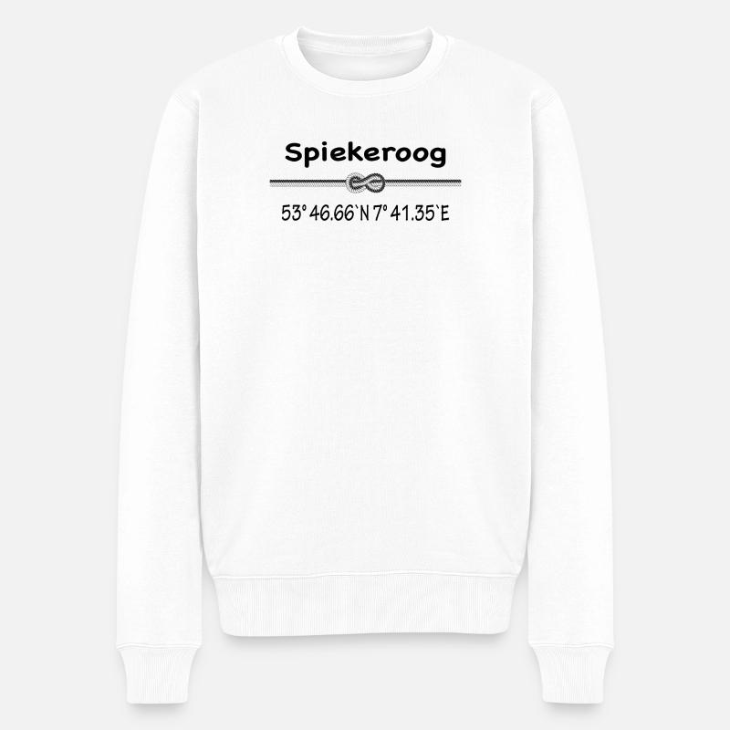 Spiekeroog - Männer Premium Bio Pullover - Weiß