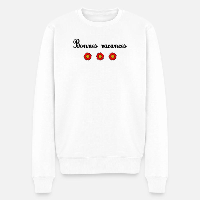 MAÎTRESSE. MAITRE. MERCI. MERCI MAÎTRESSE - Pull Premium bio Homme - blanc