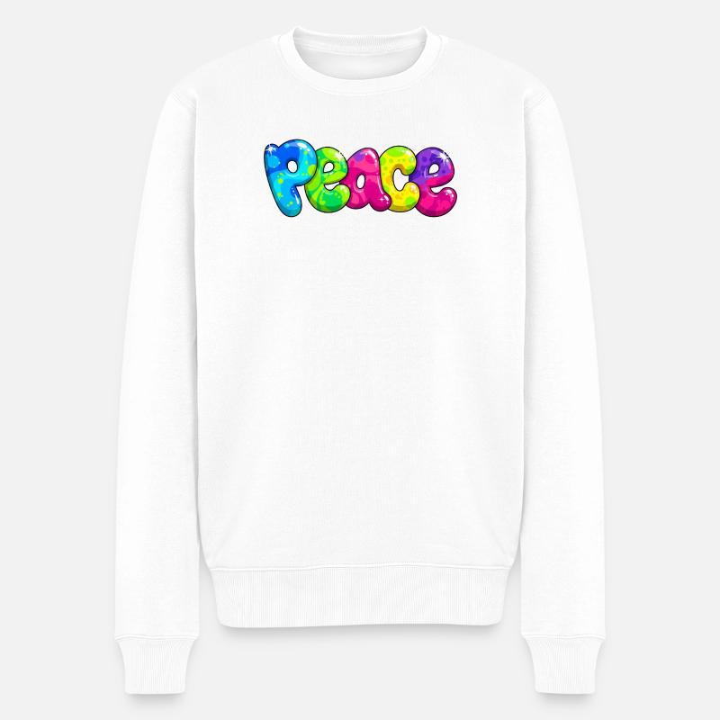 Paix - Pull Premium bio Homme - blanc