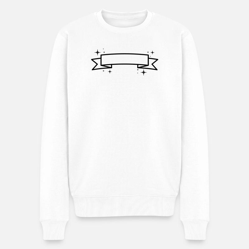 Bannière - Insérer le texte - Pull Premium bio Homme - blanc