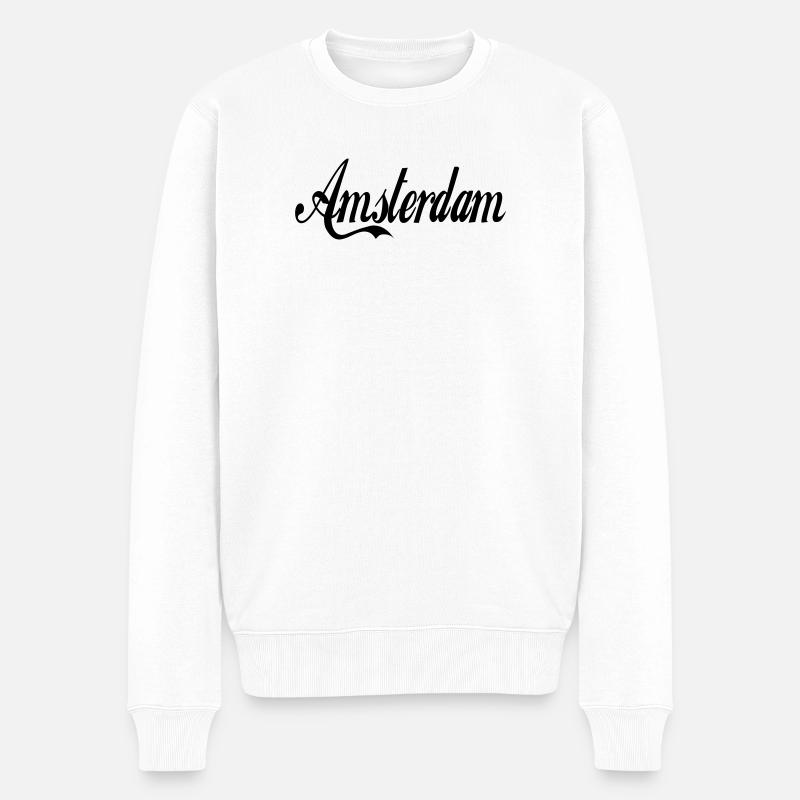 Amsterdam - couleur personnalisable - Pull Premium bio Homme - blanc