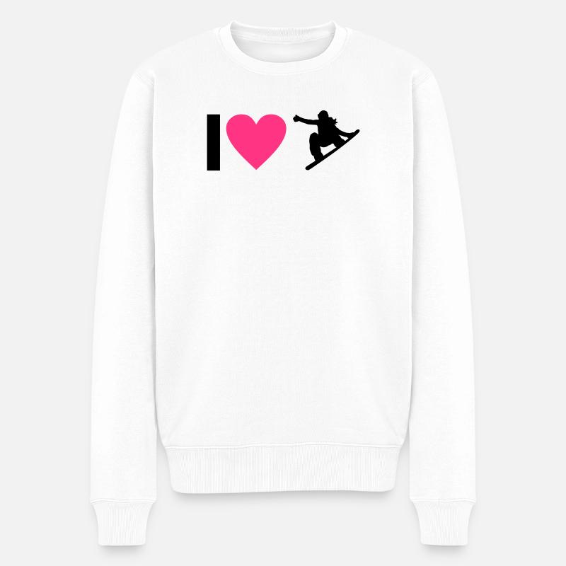 Snowboard - Pull Premium bio Homme - blanc