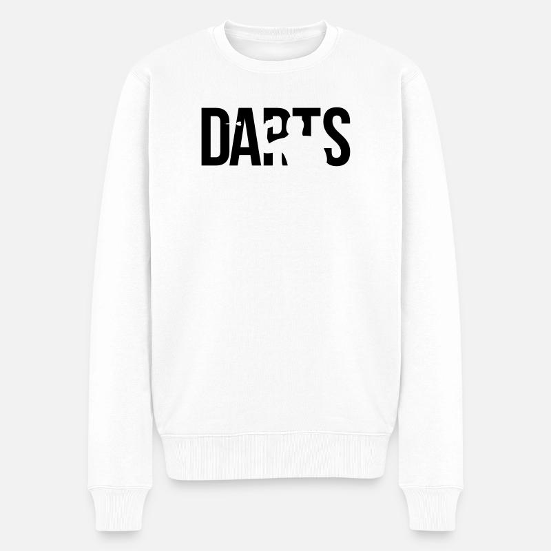 darts - Männer Premium Bio Pullover - Weiß