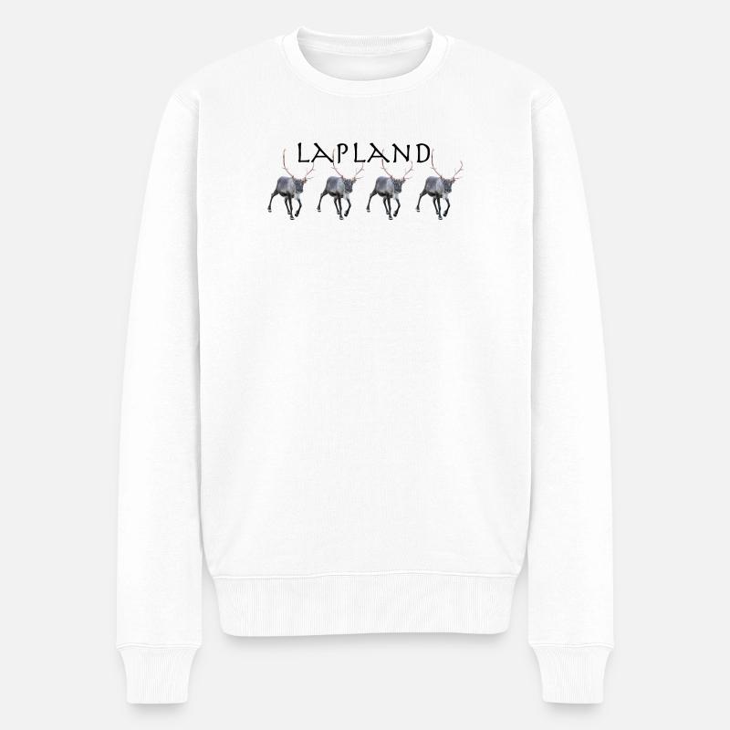 Lappland - Männer Premium Bio Pullover - Weiß