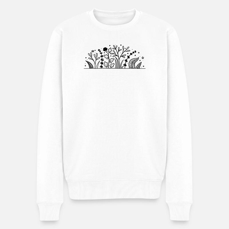 Pflanzen - Männer Premium Bio Pullover - Weiß