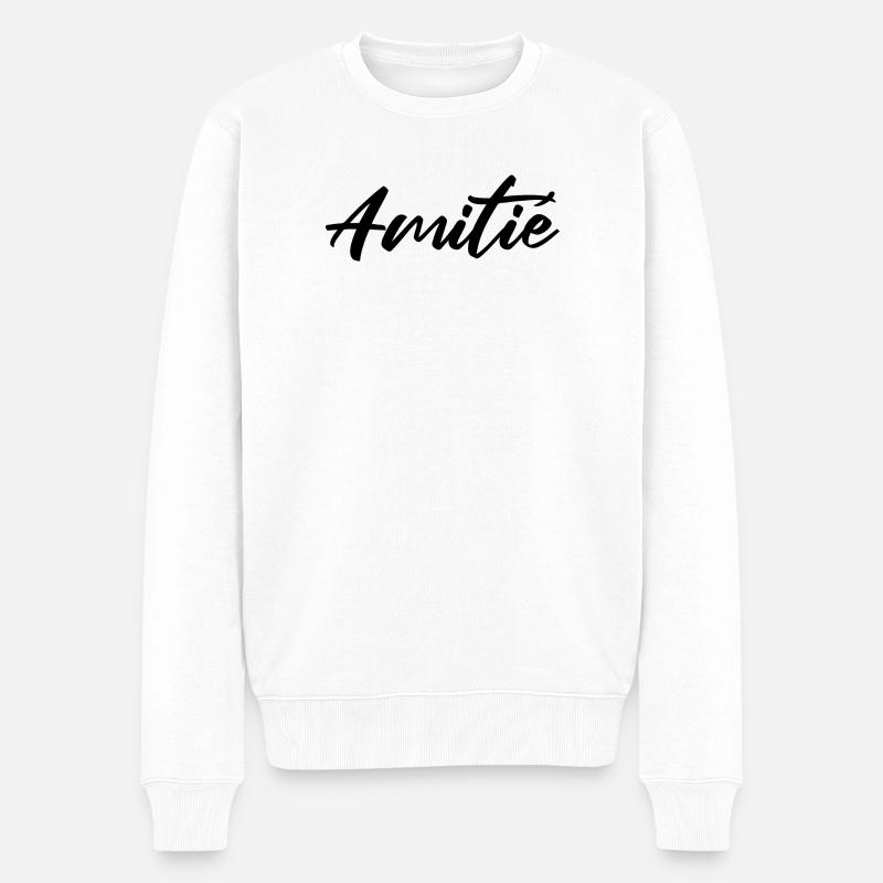 Freundschaft - Freundschaft - Männer Premium Bio Pullover - Weiß