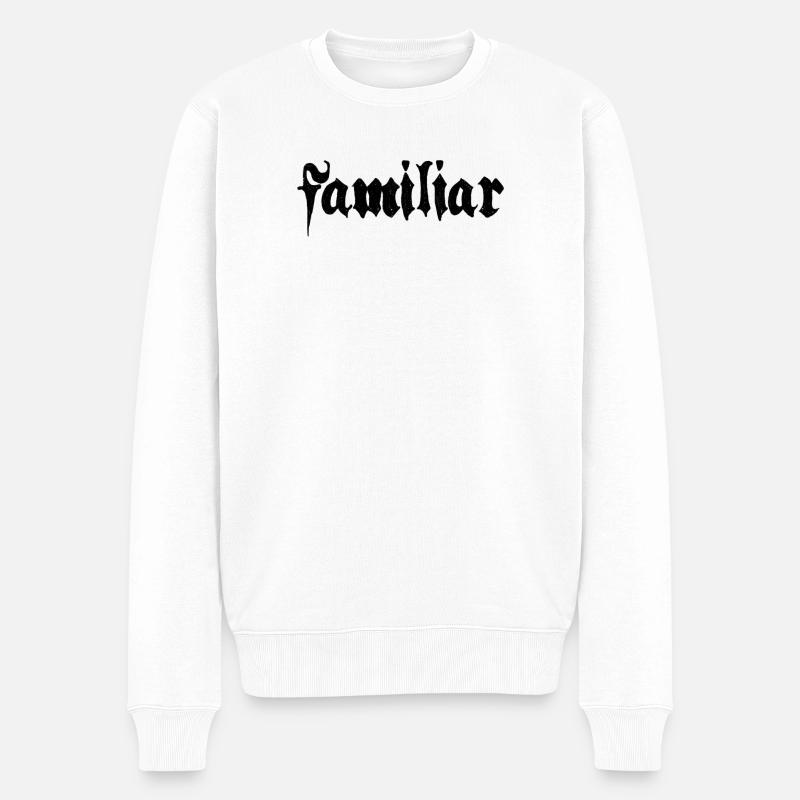 familiar Vertrauter - Männer Premium Bio Pullover - Weiß