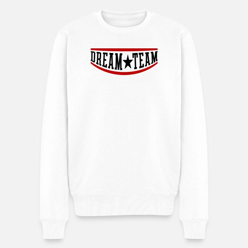 Dream Team Mannschaft - Männer Premium Bio Pullover - Weiß