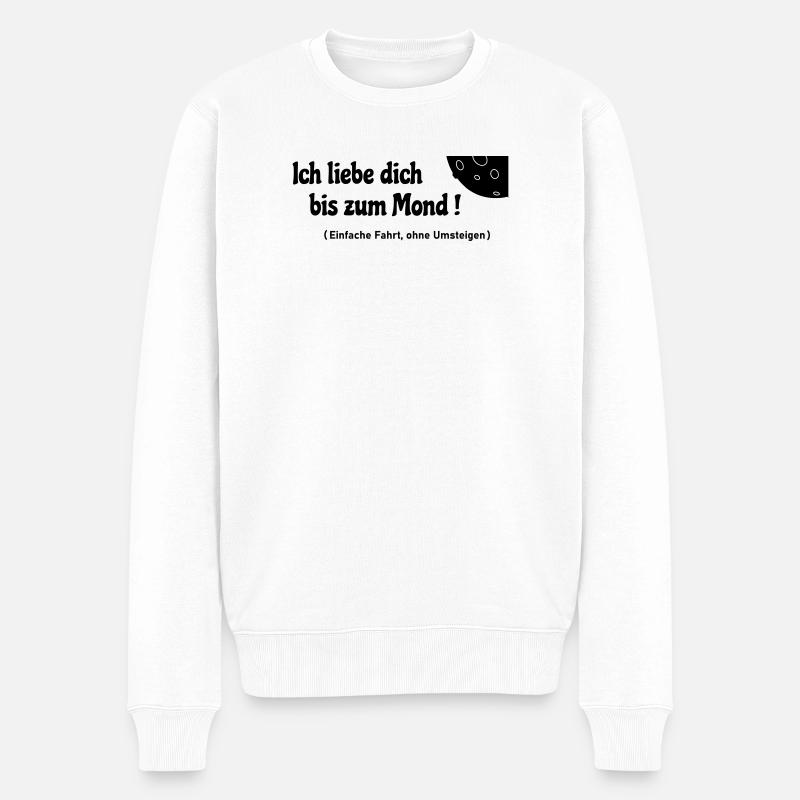 Vers la lune - Pull Premium bio Homme - blanc