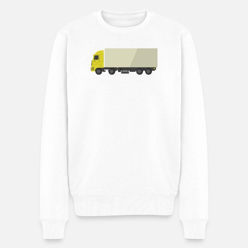 Lkw - Männer Premium Bio Pullover - Weiß