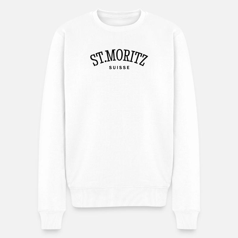 St. Moritz - Suisse - Switzerland - Swiss - Pull Premium bio Homme - blanc