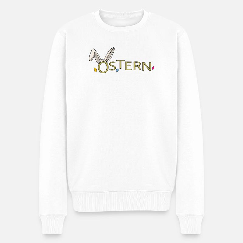 Ostern  - Männer Premium Bio Pullover - Weiß
