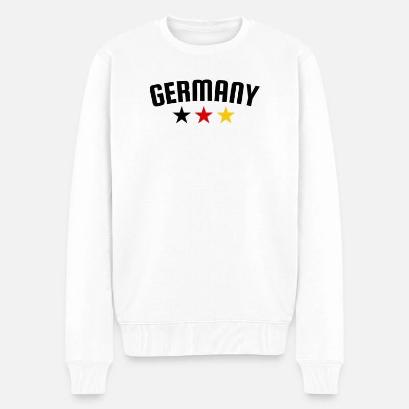 Allemagne 3 Étoiles Design EN - Pull Premium bio Homme - blanc