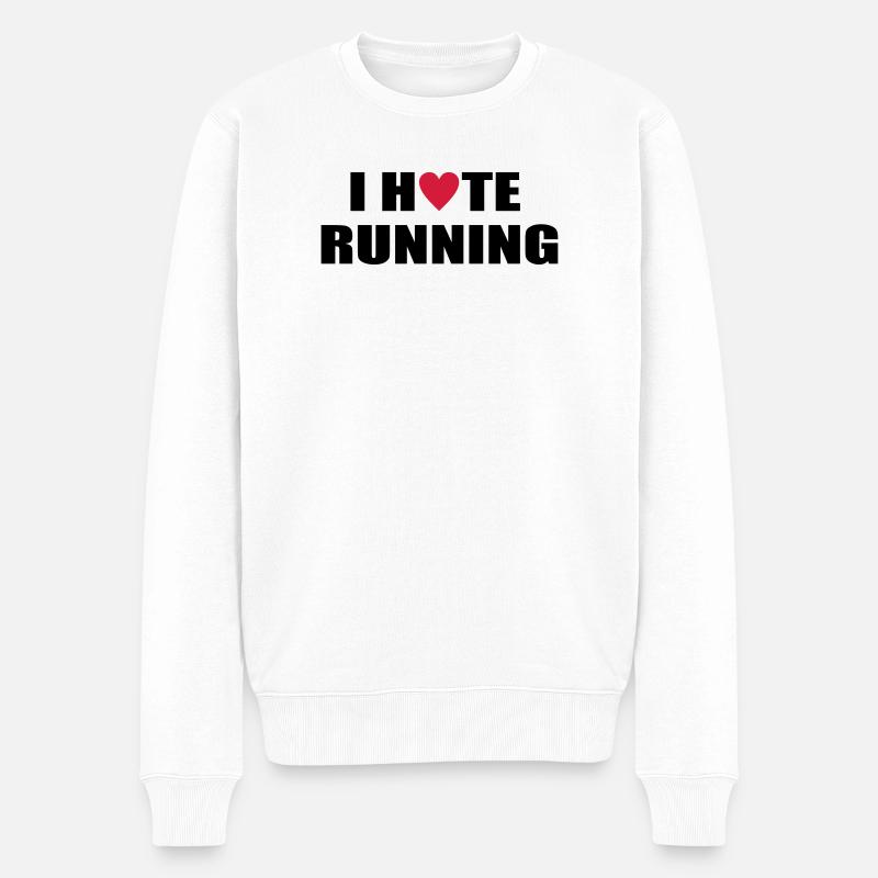 laufen - Männer Premium Bio Pullover - Weiß