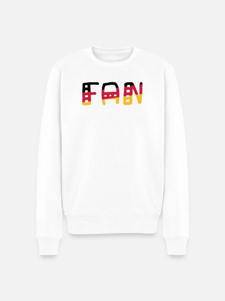 FAN - Shirt Germany - Men's Premium Organic Jumper - white