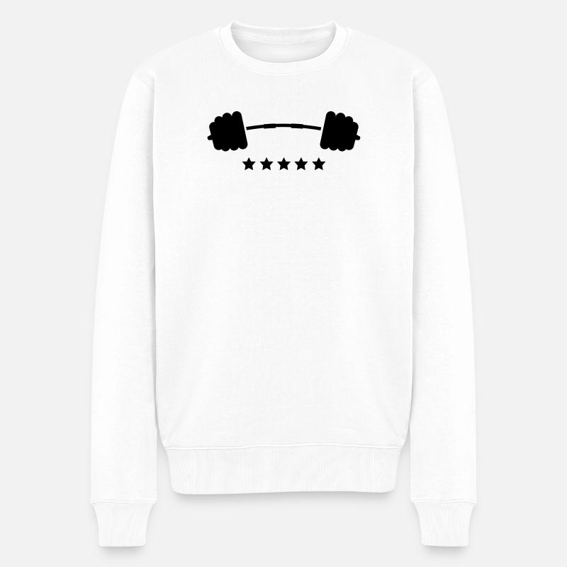 Gewichte - Männer Premium Bio Pullover - Weiß