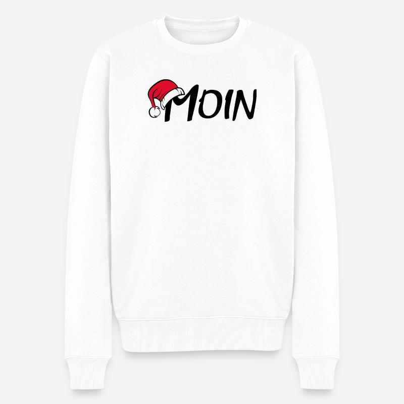 xmas moin Weihnachten Symbol Logo icon hat - Männer Premium Bio Pullover - Weiß