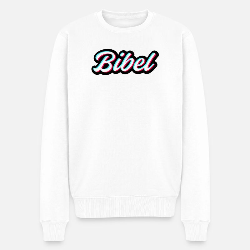 Bibel, die Bibel das Wort Gottes Jesus Sohn Gottes - Männer Premium Bio Pullover - Weiß