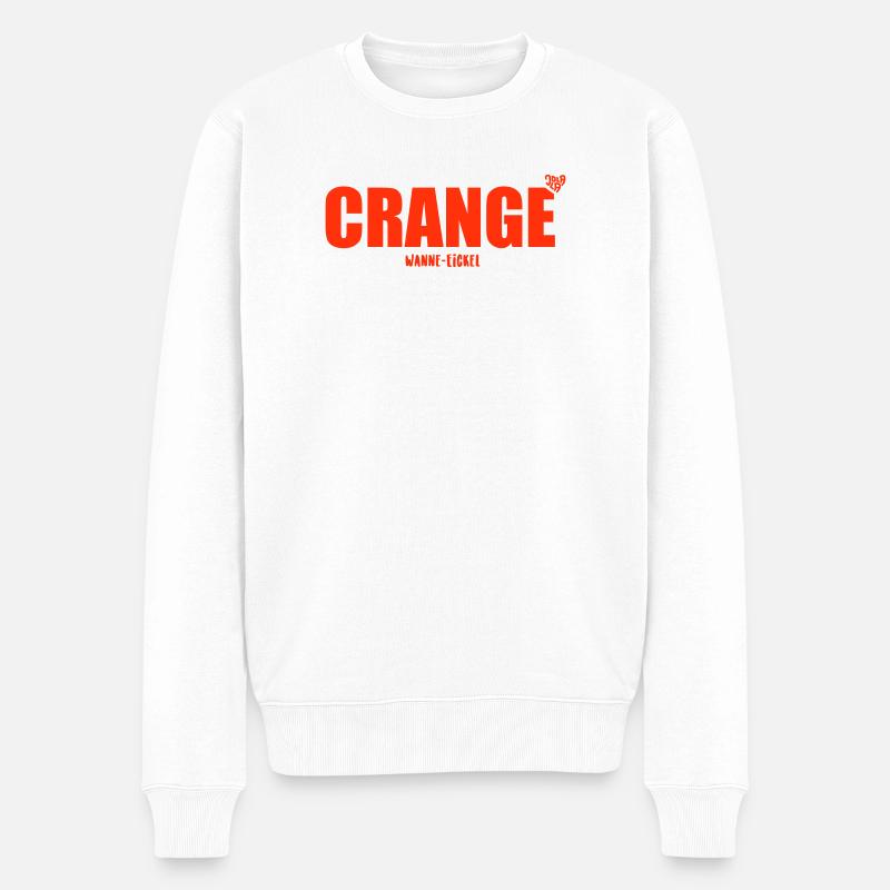 crange - Männer Premium Bio Pullover - Weiß