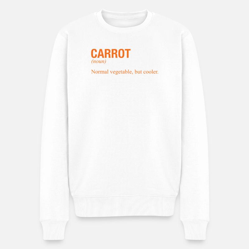 CARROT - Männer Premium Bio Pullover - Weiß