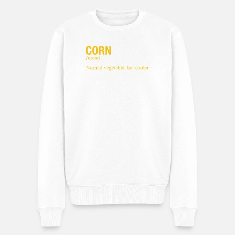 CORN - Männer Premium Bio Pullover - Weiß