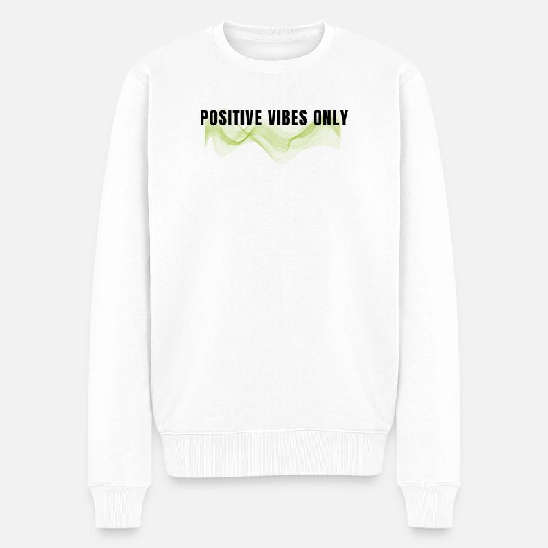 Uniquement des ondes positives - Pull Premium bio Homme - blanc