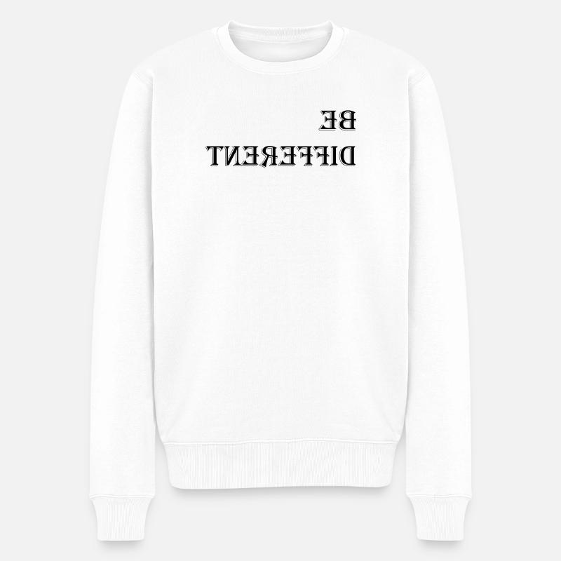 Seien Sie anders - Männer Premium Bio Pullover - Weiß