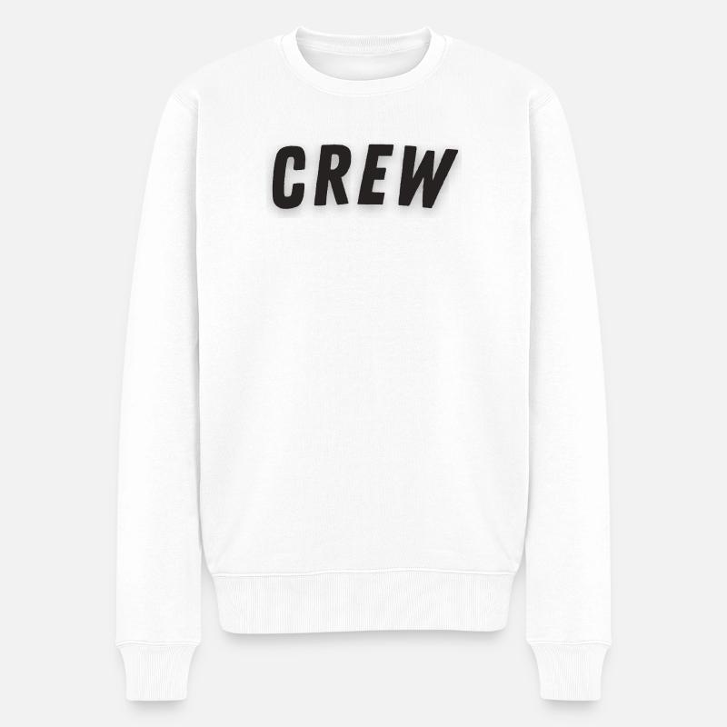 Abenteuer Crew Design - Männer Premium Bio Pullover - Weiß